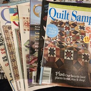 Multiple quilt magazines and books. They are full of patterns. .